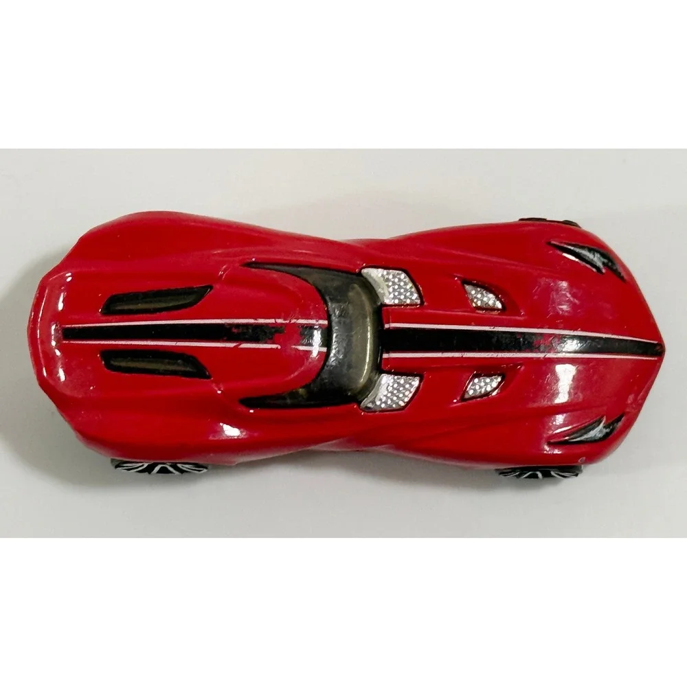 Hot Wheels Gazella GT Toy Car Kids 1:64 Red Black Racing Stripe 2014 Mattel